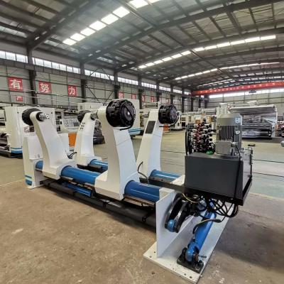 China Automatic 380v Hydraulic Paper Mill Roll Stand Shaftless To Cardboard Production Line for sale