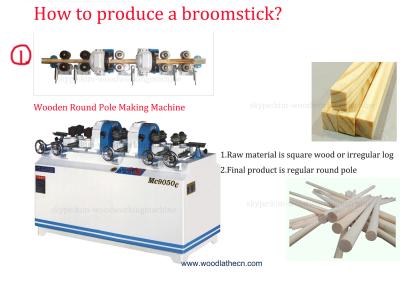 China Wood Broomstick Making Machine Line for sale
