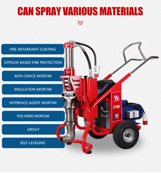 Quality Hydraulic Cement Mortar Spray Machine 380v 7.5kw Fire Retardant Coating Spray for sale