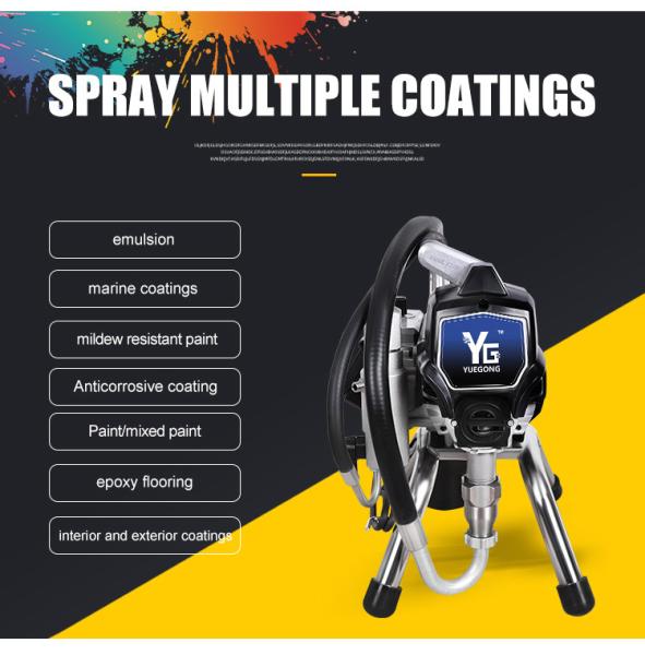 Quality 2.8L/Min Large Flow Airless Paint Spray Machine 2200W Electric Wall Paint for sale