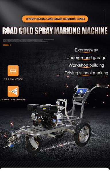 Quality 22Mpa Pressure Road Marking Machine 5.5HP Traffic Line Painting Equipment for sale