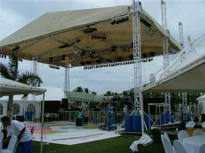 China Retractable Aluminum Global Stage Roof Truss System / Lighting Truss Lift Global Trussing for sale