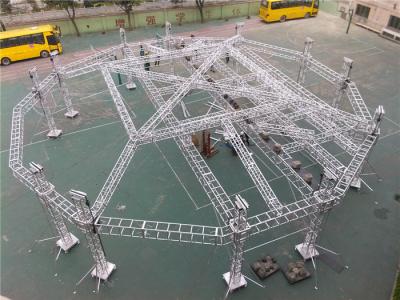 China Beleuchtung der Dreieck-Aluminiumkasten-Binder-Kopfschraube-LED, die 12m - 30m bündelt zu verkaufen