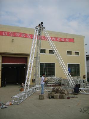 China 2 Meter Screw Square Truss Speaker Lighting Stands 6m - 18m 16 Degrees Hardness for sale