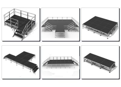 China Anti Skid Fireproof Portable Aluminum Stage Platform Square Stage Truss System for sale