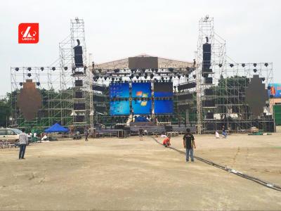 China OEM Outdoor Layer Truss Large Project Hanging Screen Speaker for sale