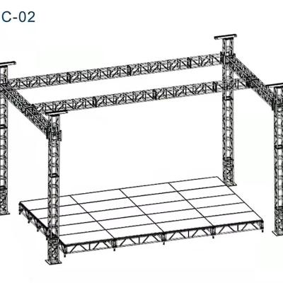 China 1.22*2.44m Portable Outdoor Aluminum Stage Platform With Truss Structure for sale