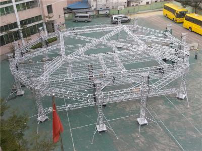 China 6082 T6  Aluminum Square Truss Round System School Event Stage for sale