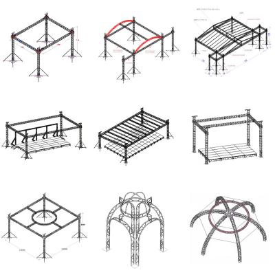 China Aluminum Outdoor Event Truss System Concert Roof Stage Riser Platform Stand Display Truss for sale
