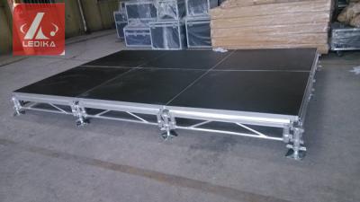 China Alloy 6082-T6 Portative Catwalk Show Stage Folding Stage Platform 18mm Black for sale