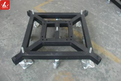 China Removable Stage Truss Systems Lift Steel Base Plate With Wheels / Stationary for sale