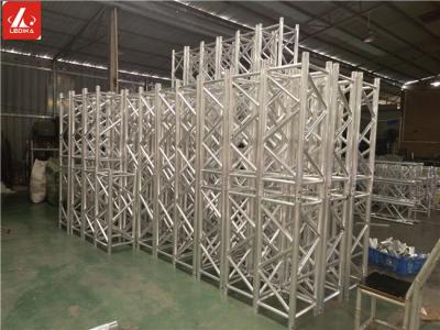China 390 x 390 Customized Length Aluminum Spigot Truss Shiny Silver Truss System for sale