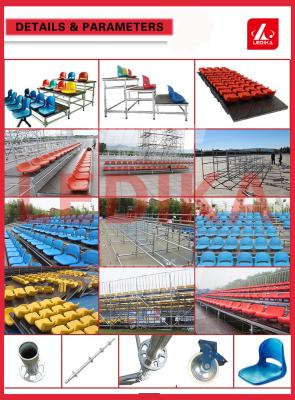 China Latest OEM Sports Seating Deluxe Football Metal Aluminum Stadium Bleachers for sale