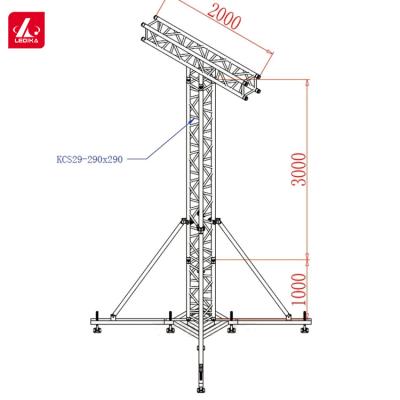 中国 良質の立場タワーのスピーカーのトラス設備構造の正方形300x300mm 販売のため