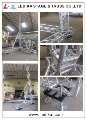 China Latest Silver Line Array Speaker Truss , Flexible A Frame Lift Tower Truss for sale