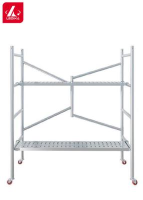 China 2m Folding aluminium mobile scaffolding tower Working Bench Outside for sale