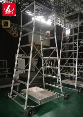 China 2.7m Working Bench Wheeled Aluminum Scaffolding Tower Truss Frame Ladder For Subway for sale