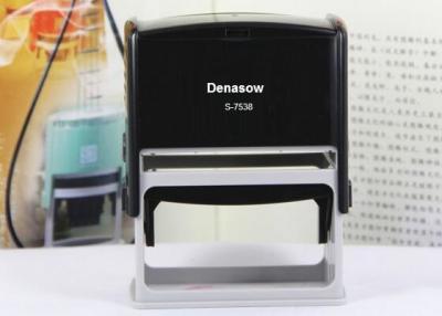 China Denasow Square 75x38mm Red/Black Plastic Self-inking Big Custom Return Address Stamp for sale