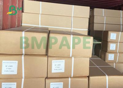 China 20# Plain Inkjet Plotter CAD Paper Roll  36'' x 500ft  3'' Core Good Brightness en venta