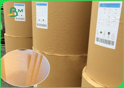 China Grad-Papier-Rollenunbeschichtetes Brown-Nahrungsmittelpackpapier 50GSM 60GSM Nahrungsmittel zu verkaufen