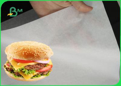 China 35gsm White Greaseproof Paper Food Paper Roll For Burger Wrapping for sale