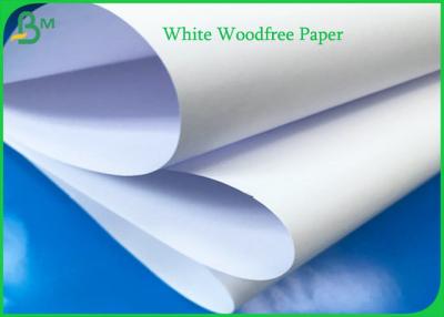 China 55g 60g 70g 80g White Woodfree Paper Roll 100% Virgin Wood Pulp For Exercise Book for sale