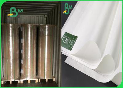 China MG White Kraft Paper Roll FSC 30 / 35 / 40 / 50GSM Virgin Wood Pulp Free Sample for sale