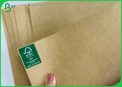 China Uncoated Recycled and Virgin Bobina De Papel Kraft 90g to 450g Natural Brown for sale