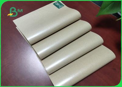 China 60g + 10g Unbleached Food PE Coated Paper / Waterproof Kraft Paper One Side Glossy for sale