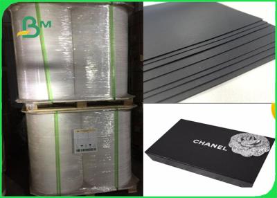 China Recycle Pulp 300 - 400gsm Good Pull Stiffness Black Hard Paperboard For Desk Calendar for sale