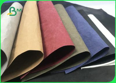 China Eco - friendly Brown Black Washable Kraft Paper Roll For Shopping Bags for sale