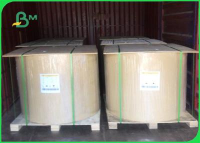 China 80gr FSC Brown Kraft Paper No Impurity Jumbo Rolls For DIY Flower Packing for sale