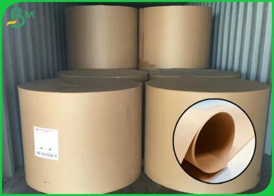 China 80g FDA Certified Brown Kraft Paper Roll For Making Paper Bags for sale