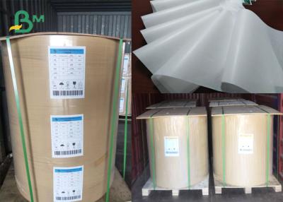China 30gsm 40gsm MG Kraft White Paper Jumbo Roll 1000 - 1200mm FDA Certified for sale