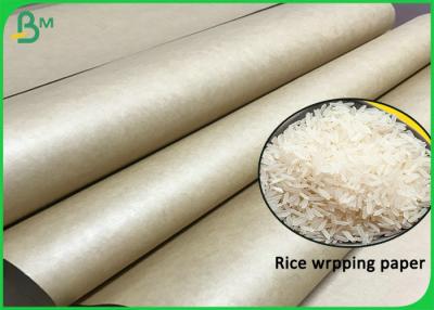 China Hard Burst Strength Rice Wrapping 80G 90G Uncoated Brown Papel Kraft Roll for sale