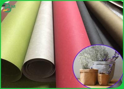 China 0.55mm Thickness Durable Recycled Washable Fabric Kraft Paper For Flower Pot for sale