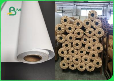 China Draft Inkjet Uncoated Plotter Paper Rolls 60gsm Bonded Paper Rolls for sale