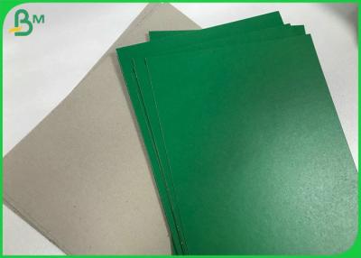 China Durable 1.5mm 1.8mm Recycled Green Mounted Grey Paper Cardboard Sheets 70 * 100cm for sale