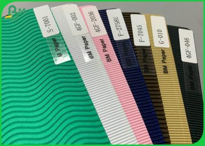 China Gift Wrapping Colored Corrugated Board 150g 2ply Paper Sheet For Handwork for sale
