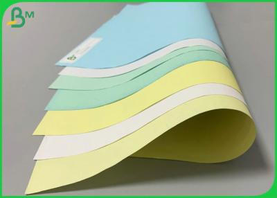 China 55gsm 787mm Width Blue Green Carbonless Paper For Making A5 Receipt Book for sale