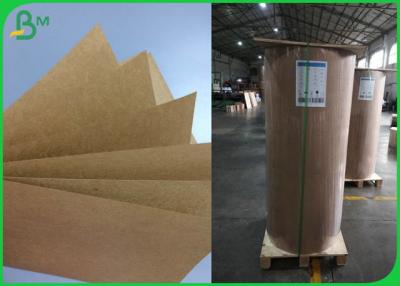 China High Stiffness Brown Kraft Paper Roll / Grade AAA Recycled Kraft Paper Roll for sale