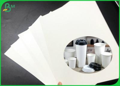 China Jumbo Rolls 200gsm + 15PE Coated White Paper For Paper Cups 700mm Width for sale