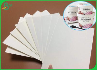 China Antifreeze 210gr 230gr PE Coated 1 Side White Bowl Paper For Ice cream paper bowl for sale
