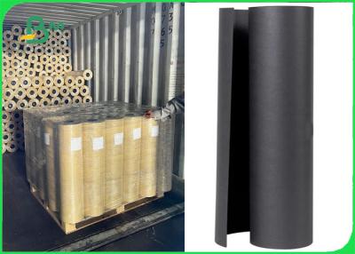 China Kraft Natural Paper Solid Black Paper Roll 80gsm 760mm X 100 Meter for sale