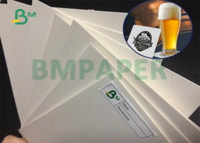 China 100% Fiber Uncoated Beer Mat Coaster Paper 0.7mm 0.8mm 0.9mm Pure White for sale