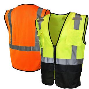 China Ansi Mens High Vis Safety Clothing Mesh Fabric Custom Logo With Pockets for sale