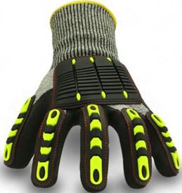 Chine Norme ANSI personnelle 4 d'huile de gants protecteurs de PPE d'unité centrale de sécurité enduite de gants protecteurs anti à vendre