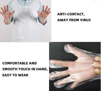 China Transparent Disposable Safety Gloves Ldpe Custom For Kitchen Cleaning for sale
