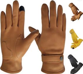 China Fashion Men Protective Work Gloves Touch Screen Work Genuine Unlined Leather for sale