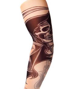 China Nilón inconsútil fresco tatuado de Spandex del hielo masculino del brazo de los guantes de la protección de Sun en venta